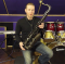Andy brush checks out the horn Classic black tenor